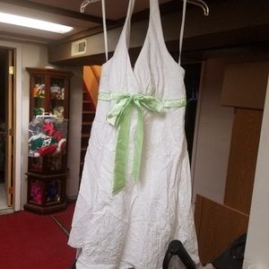 Halter daisy lace dress